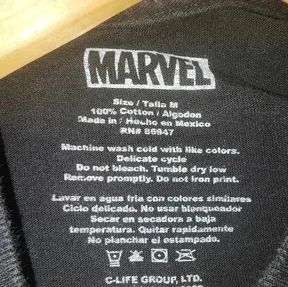 Marvel Deadpool Mens Medium Color Black Short Sleeve Graphic Crew Neck T Shirt - Picture 3 of 3